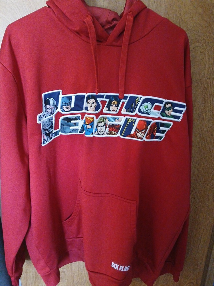 Six Flags Justice League Graphic Hoodie in 2XL Size