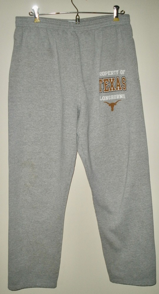 #1152 Majestic Section 101 Texas Longhorns UT Sweatpants Straight Fleece Lined L