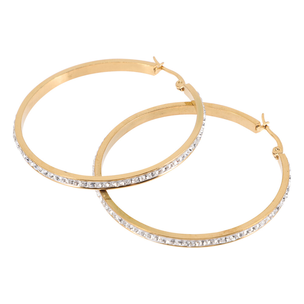 Titanium Steel Earrings Hoops Earrings Big Round Earrings Large Ear Jewelry