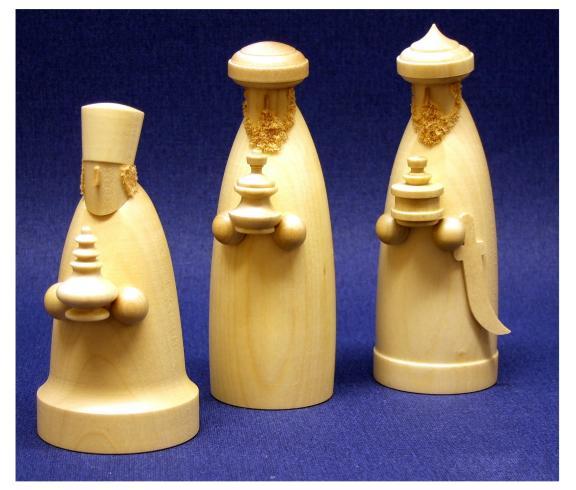 Wooden Nativity Scene The Three Wise Men 12cm Set