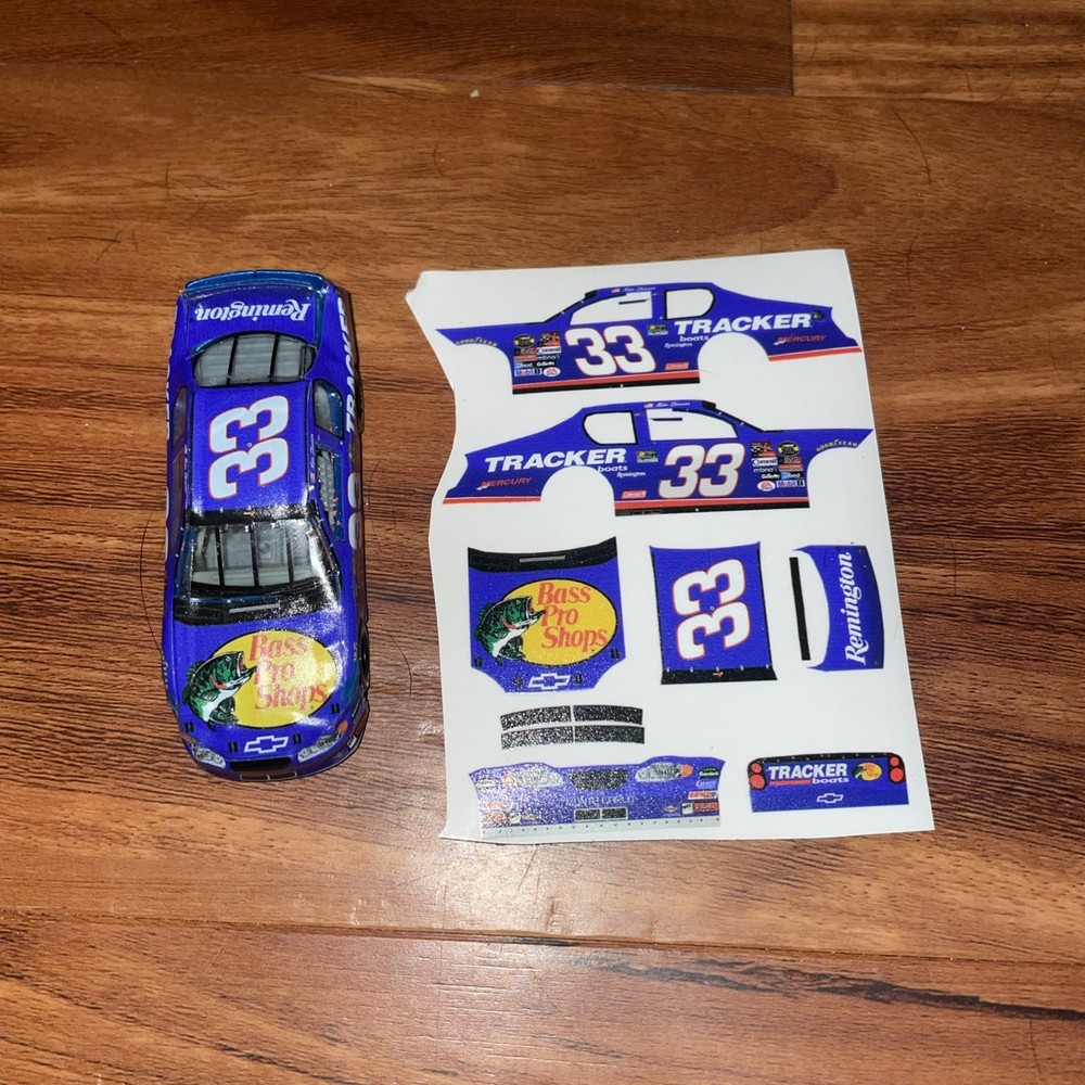 NASCAR 1/64 Scale 2004 Mike Skinner Bass Pro Shops Blue Car Decal