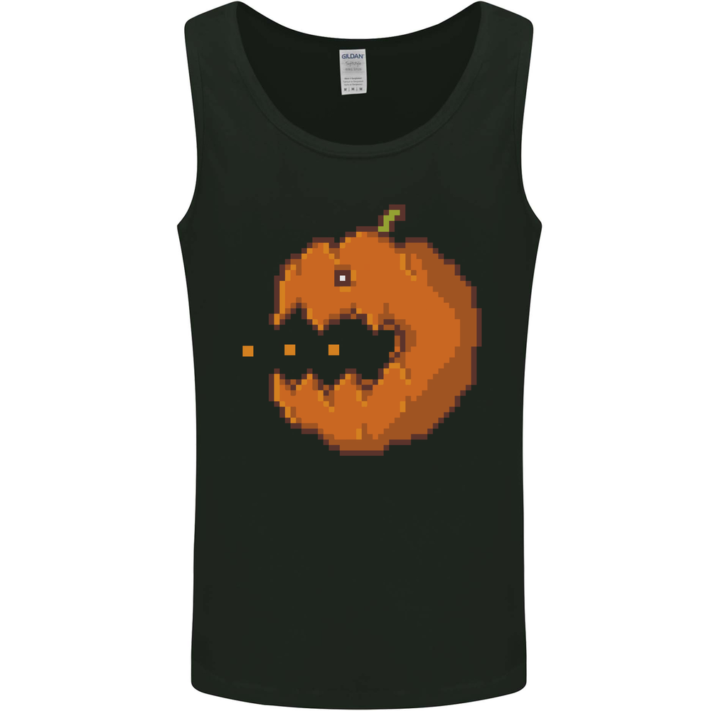 Retro Video Games Halloween Pumpkin Funny Mens Vest Tank Top
