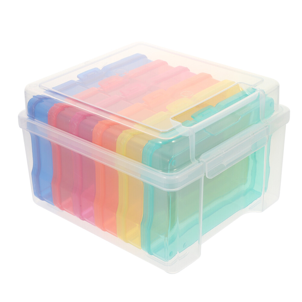 4x6 Photo Storage Box, 6 Inner Cases, Clear Plastic Craft Keeper (6pcs)