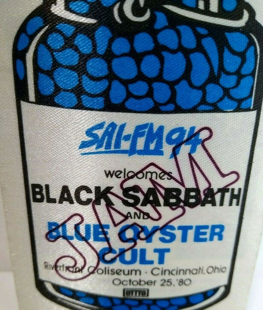 Black Sabbath Blue Oyster Cult 1980 Vintage Radio Jam Pass Original Heavy Metal