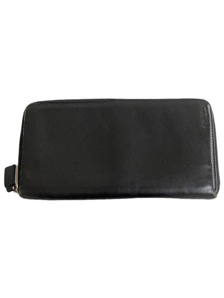 PRADA Black Long Wallet for Men Luxury Leather Design