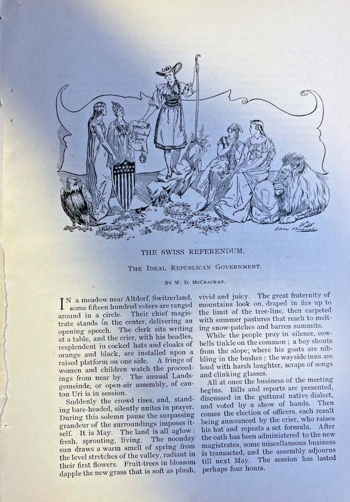 1893 Swiss Referendum Altdorf Switzerland