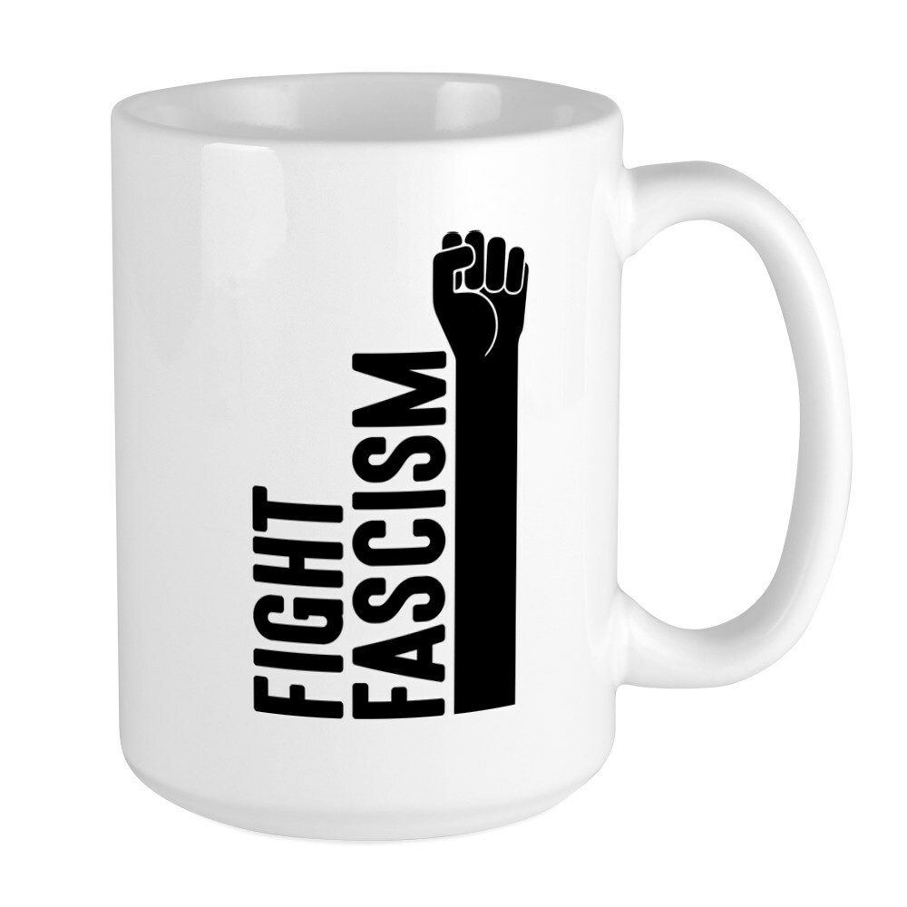 CafePress Fight Fascism Coffee Mug, Large 15 oz. White Coffee Cup (2044122833)