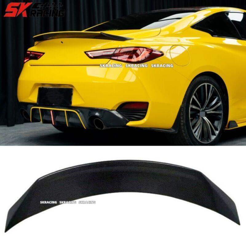 2017-2022 Infiniti Q60 Real Carbon Fiber Rear Wing Spoiler Body Kit