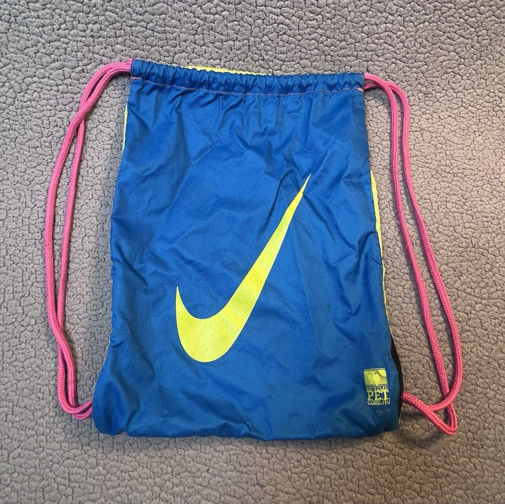 Nike Brasilia Gym Sack Blue And Pink Unisex Bookbag