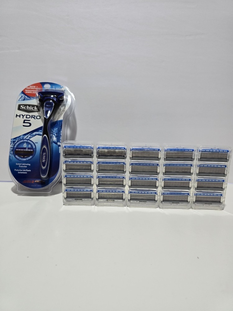 21 Schick Hydro 5 Razor Blades Refill Cartridges (Unboxed), +1 Hydro 5 Handle