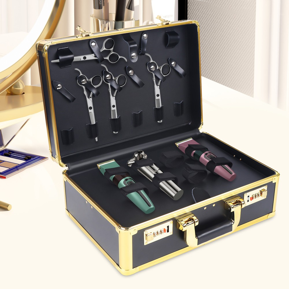 Suitcase Storage Box Barber Carrying Case Clipper Trimmer Organize Password Lock