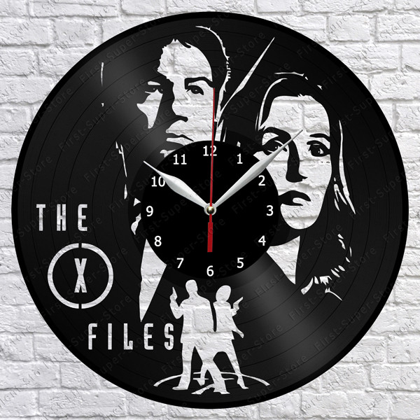 The X-Files Vinyl Record Wall Clock Fan Art Home Decor 12