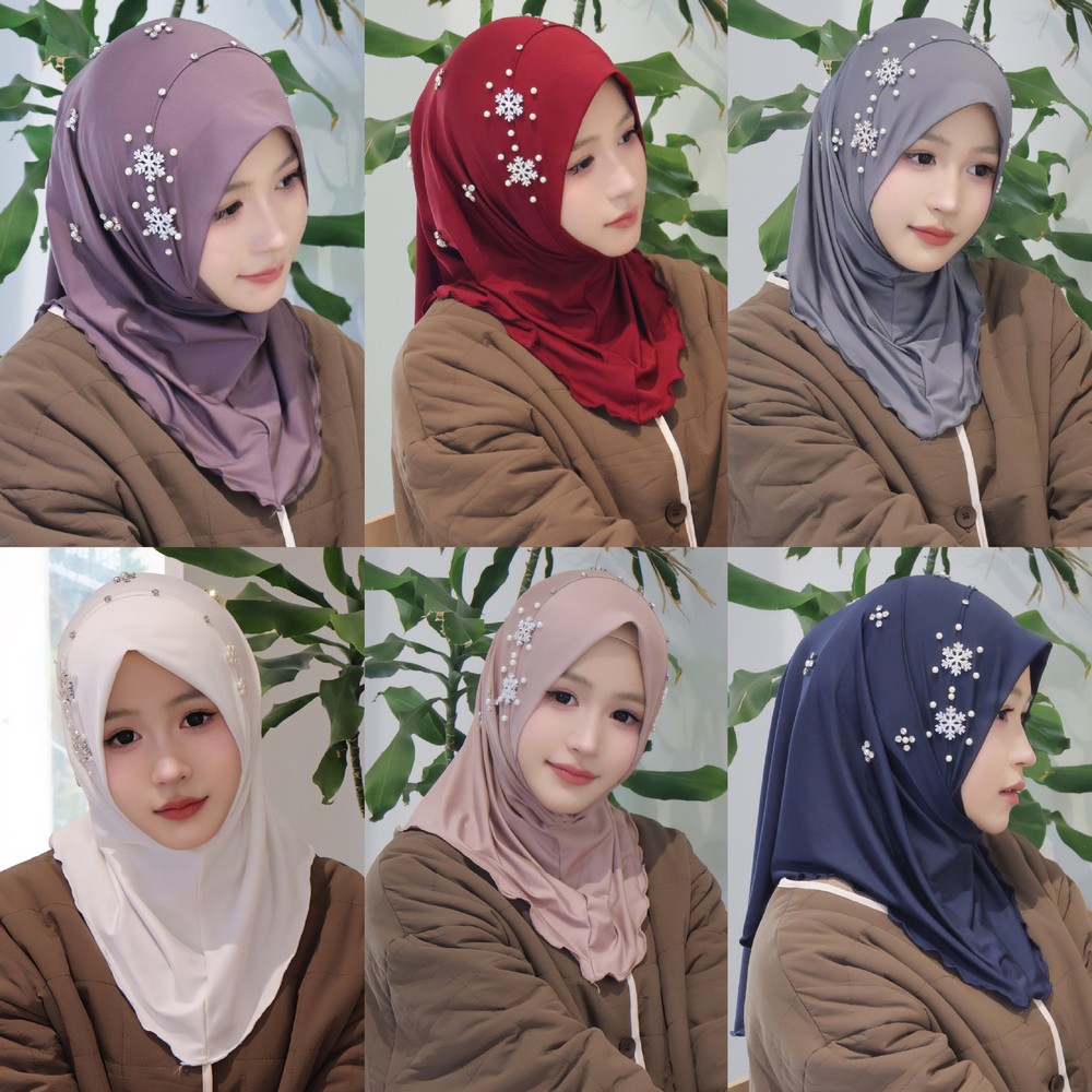 Instant Hijab Scarf Turban Head Cover Wrap Shawls Islamic Headscarf Bonnet Arab