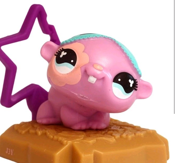 Sealed 2008 Littlest Pet Shop Hamster 5 McDonalds Happy Meal Toy Cake Topper