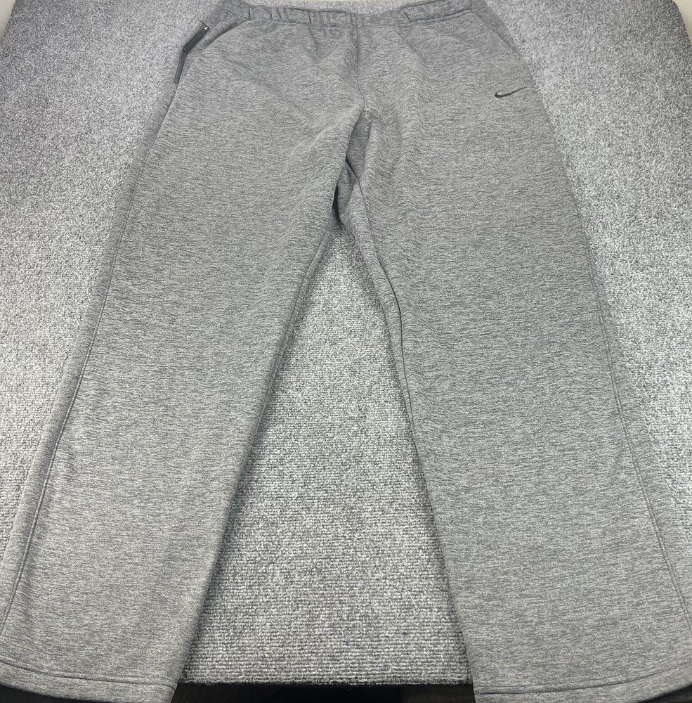 Nike Joggers Track Pants Men 3XL Gray Therma Fit Athletic Gym Embroidered Swoosh