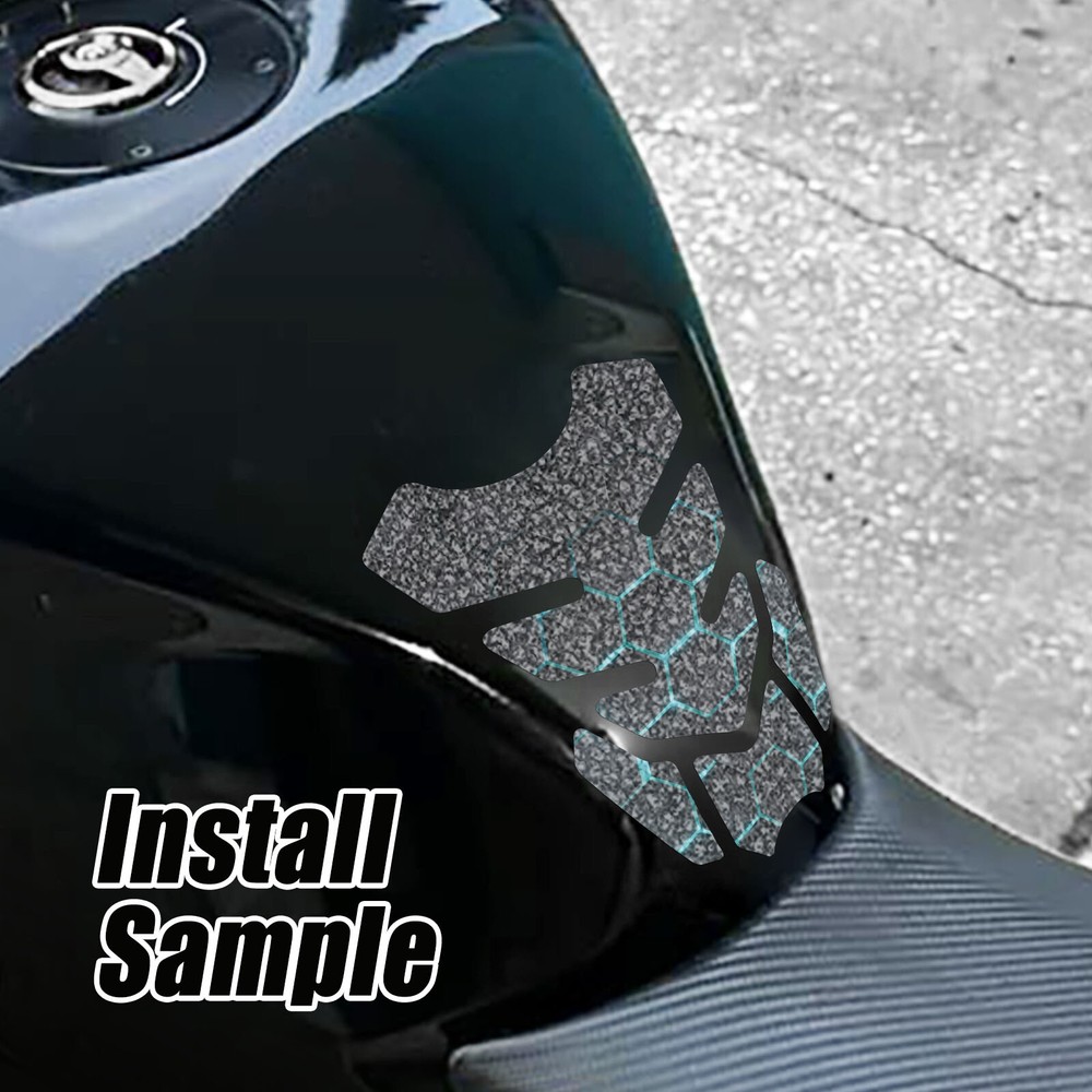 Motorcycle Gas Tank Protector Hexagon Shield Tank Pad