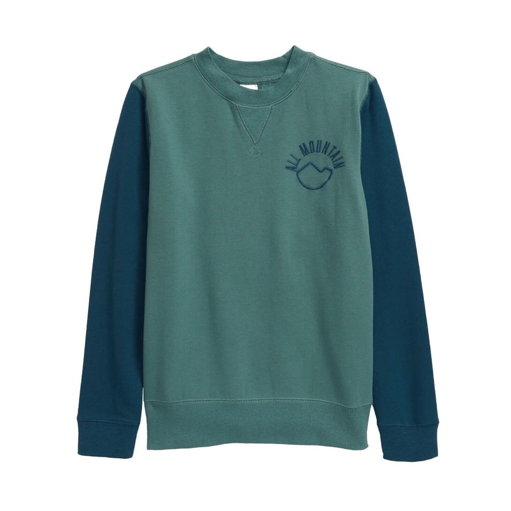 Nordstrom Kids Teal Cotton Fleece Sweatshirt Size M 8-10