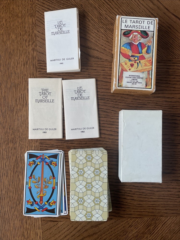 Vintage 1983 Le Tarot de Marseille 78-Card Deck & Booklet by Maritxu de Fulera