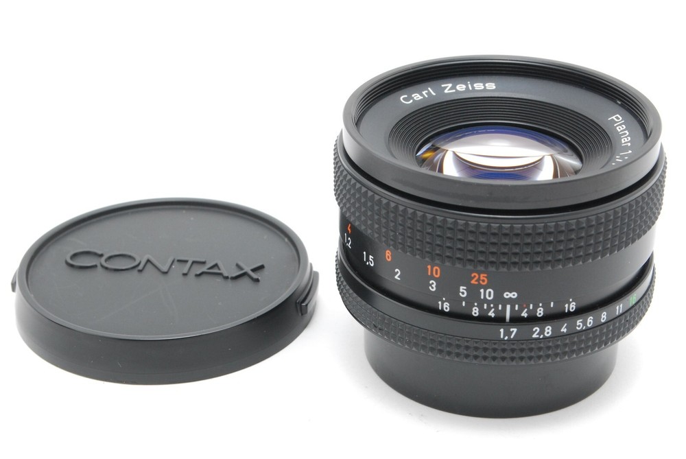 Near MINT Contax Carl Zeiss Planar T 50mm f1.7 MMJ Lens CY Mount Japan