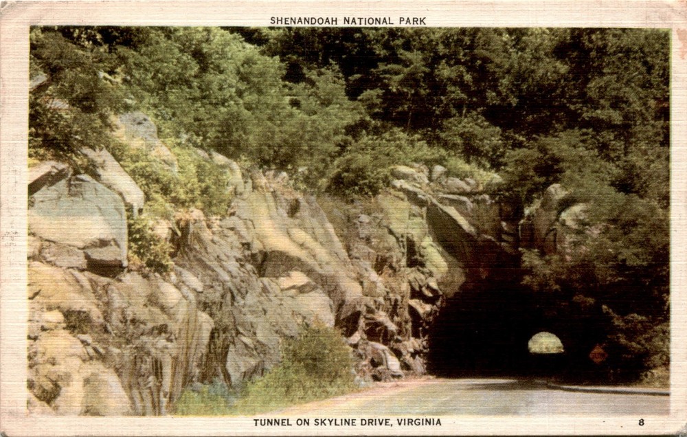 SHENANDOAH NATIONAL PARK, TUNNEL ON SKYLINE DRIVE, VIRGINIA Postcard