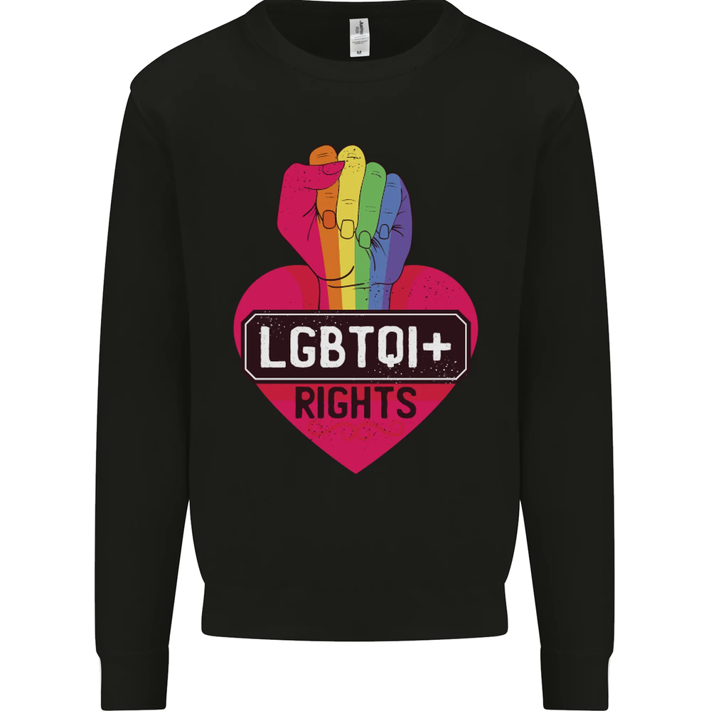 LGBTQI+ Rights Gay Pride Awareness LGBT Mens Sweatshirt Jumper