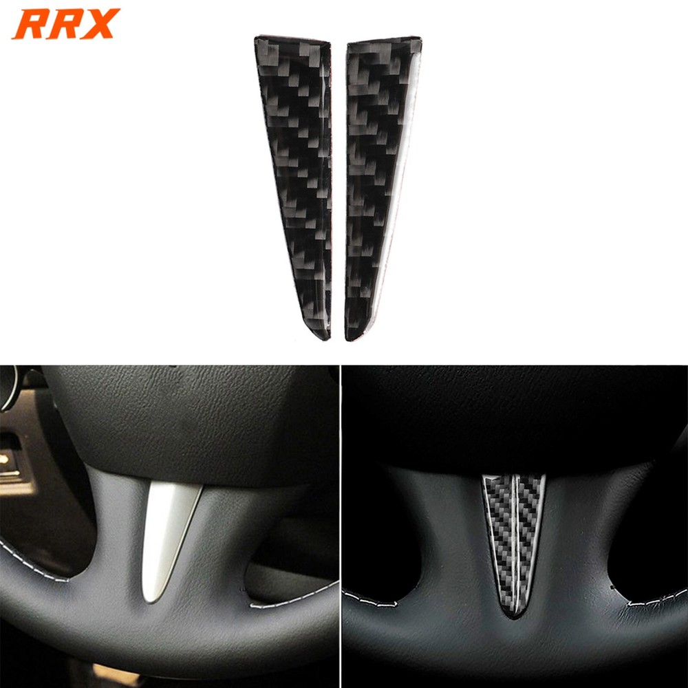 Real Carbon Fiber Interior Steering Wheel Chin Cover For Infiniti Q50 Q60 14-20