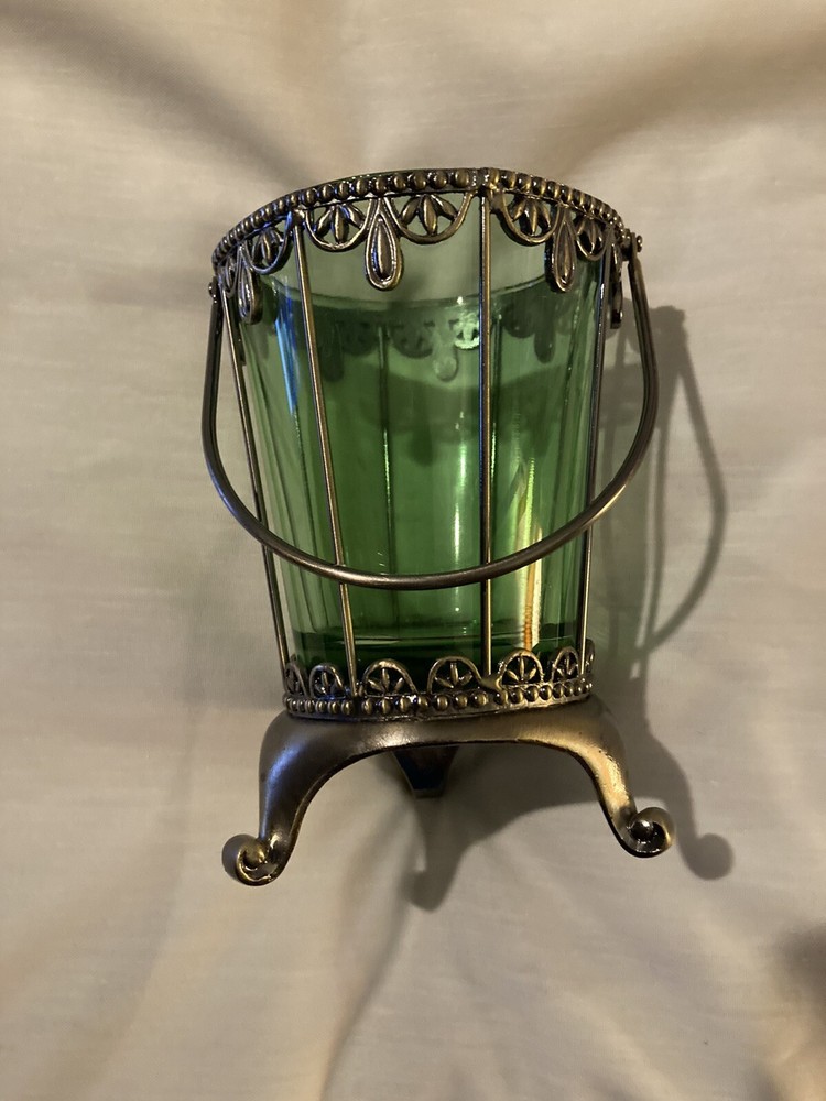 Studio Nova Emma Green Votive Holder with Elegant Metal Base