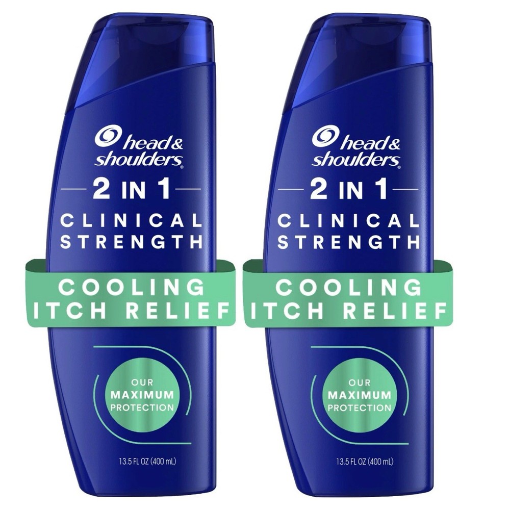 2pk Head & Shoulders Clinical Strength Cooling Itch Dandruff Shampoo Conditioner