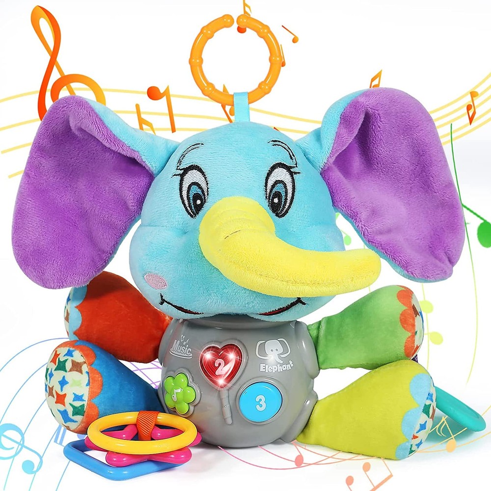 Luminous Plush Elephant Toy for Baby Toddlers 0-12 Months