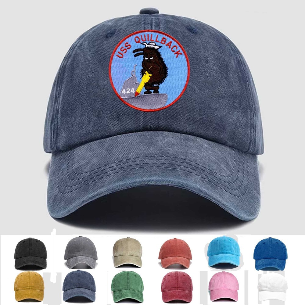 Custom Embroidered Hat SS-424 USS Quillback , Veteran Cap, Trucker Hat,Gift Idea