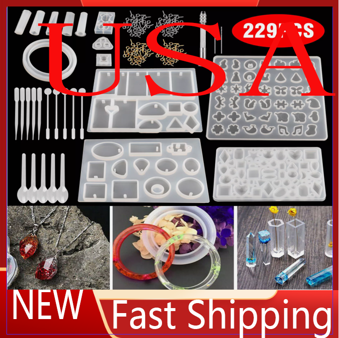 229p Resin Casting Silicone Molds Epoxy Spoon Kit Jewelry Making Pendant Craft//