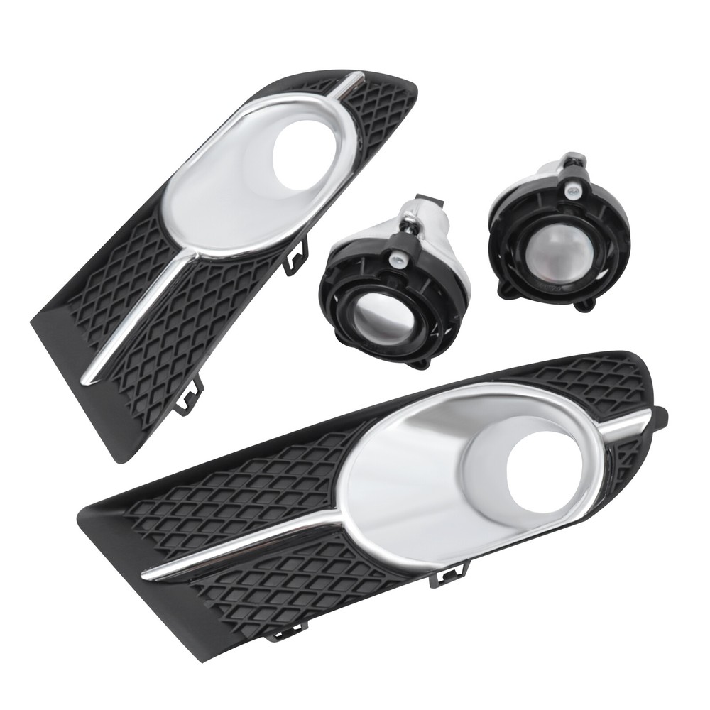 Bumper Fog Light Driving Lamp w/ Cover Trim Bezel Kit For 2012-2017 Buick Verano
