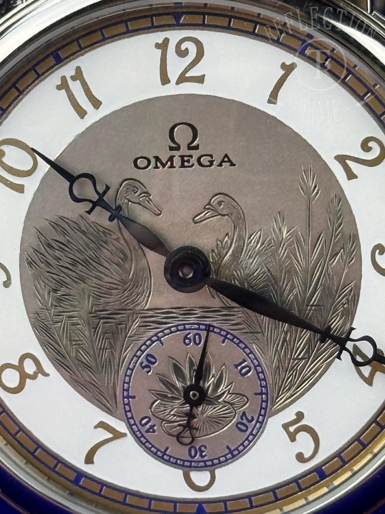 Pocket watch movement Omega new case HAND ENGRAVED dial Marriage watch Classical
