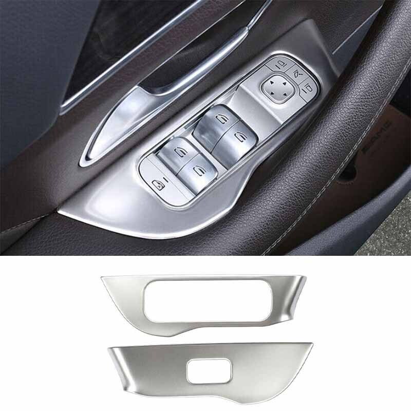 Window Door Lock Control Titanium For Benz GLE GLS 2020-2022 Silver Switch Trim