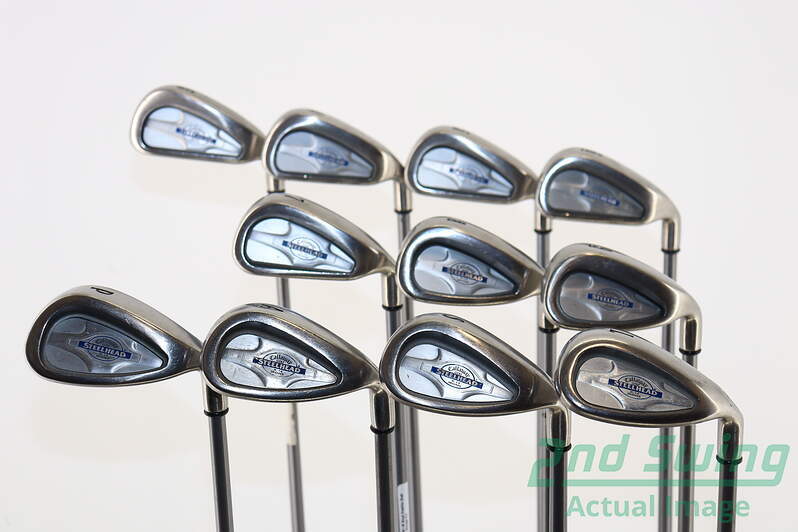 Callaway X-14 Iron Set 3-PW AW GW LW Graphite Stiff Flex Right Hand 39.25in