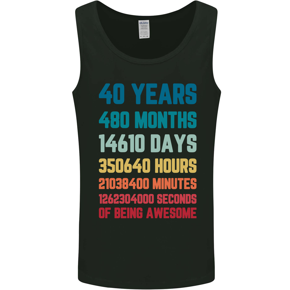 40th Birthday 40 Year Old Mens Vest Tank Top