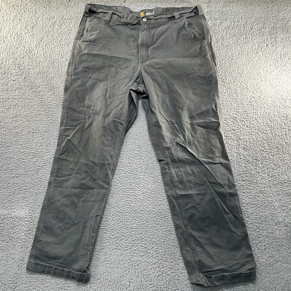 Carhartt Mens Work Pants 38x30 Gray Hiking Outdoor Chino Farming Durable