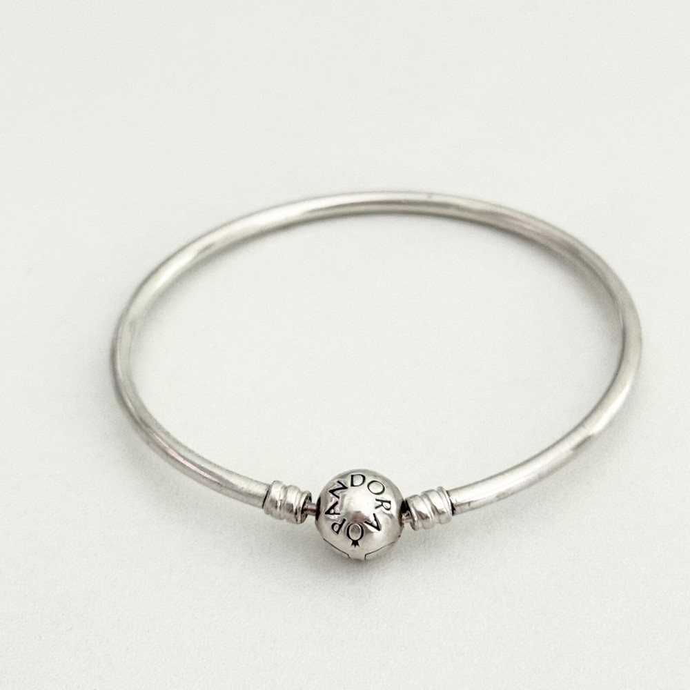 Pandora Sterling Silver Classic Bangle Bracelet 7.5 Inch