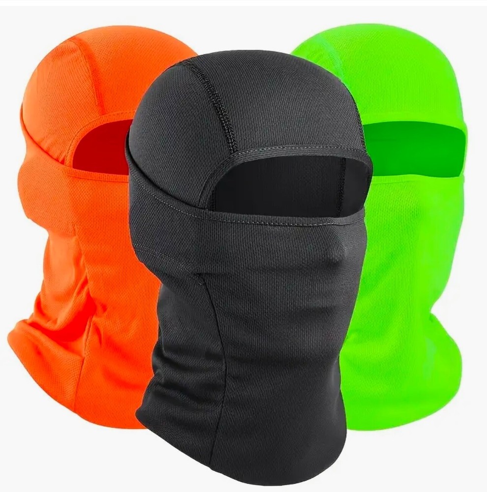 3 pcs of Adjustable Balaclava Face Mask, Unisex, Windproof and Temperature-Regul