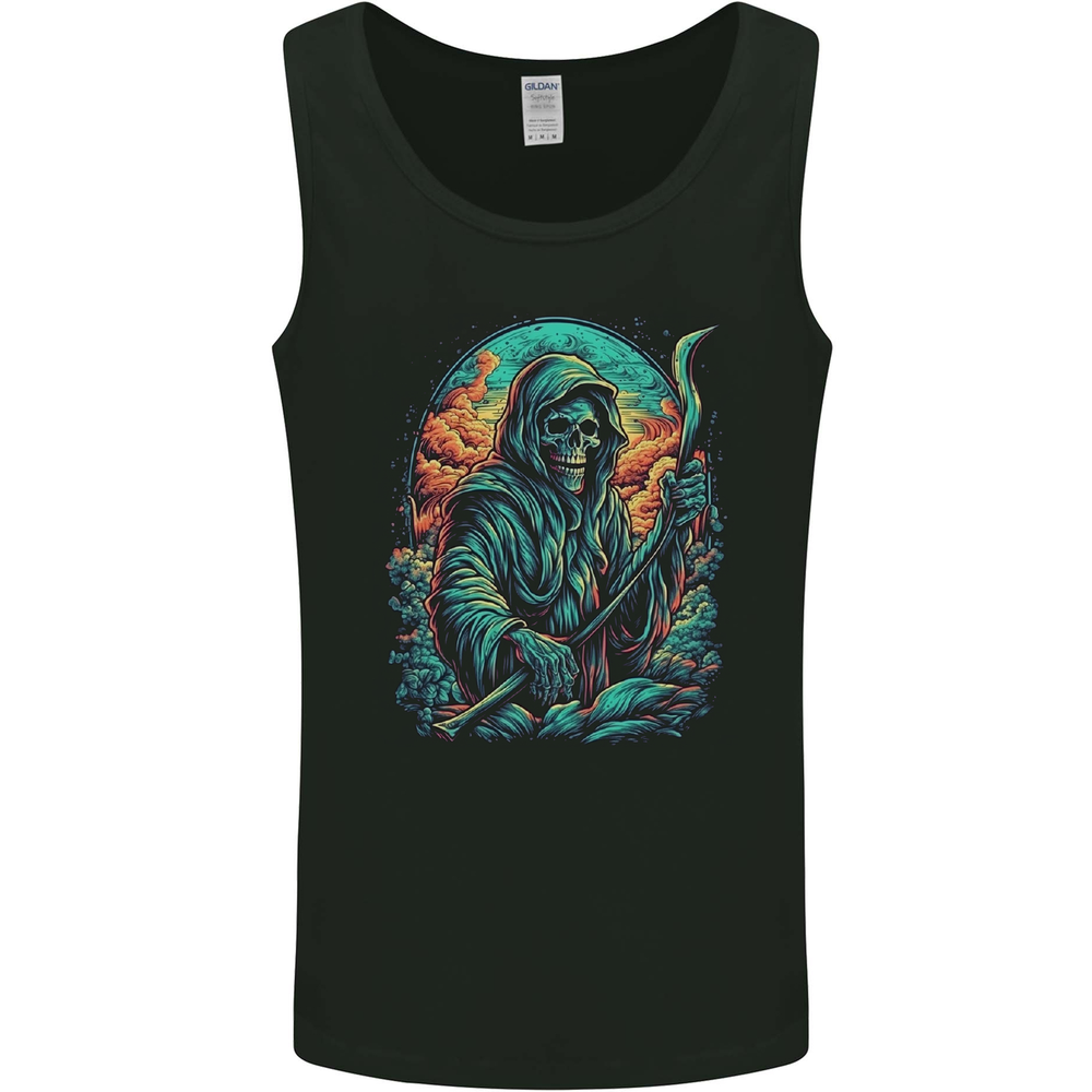 The Grim Reaper Skull Mens Vest Tank Top
