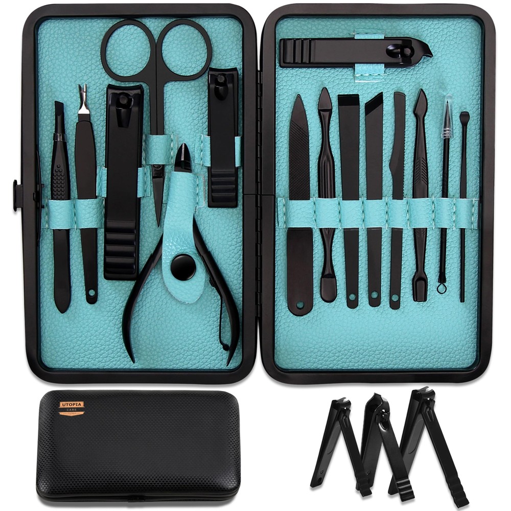 Utopia Care 15-Piece Manicure Kit for Women & Men with Nail Tools