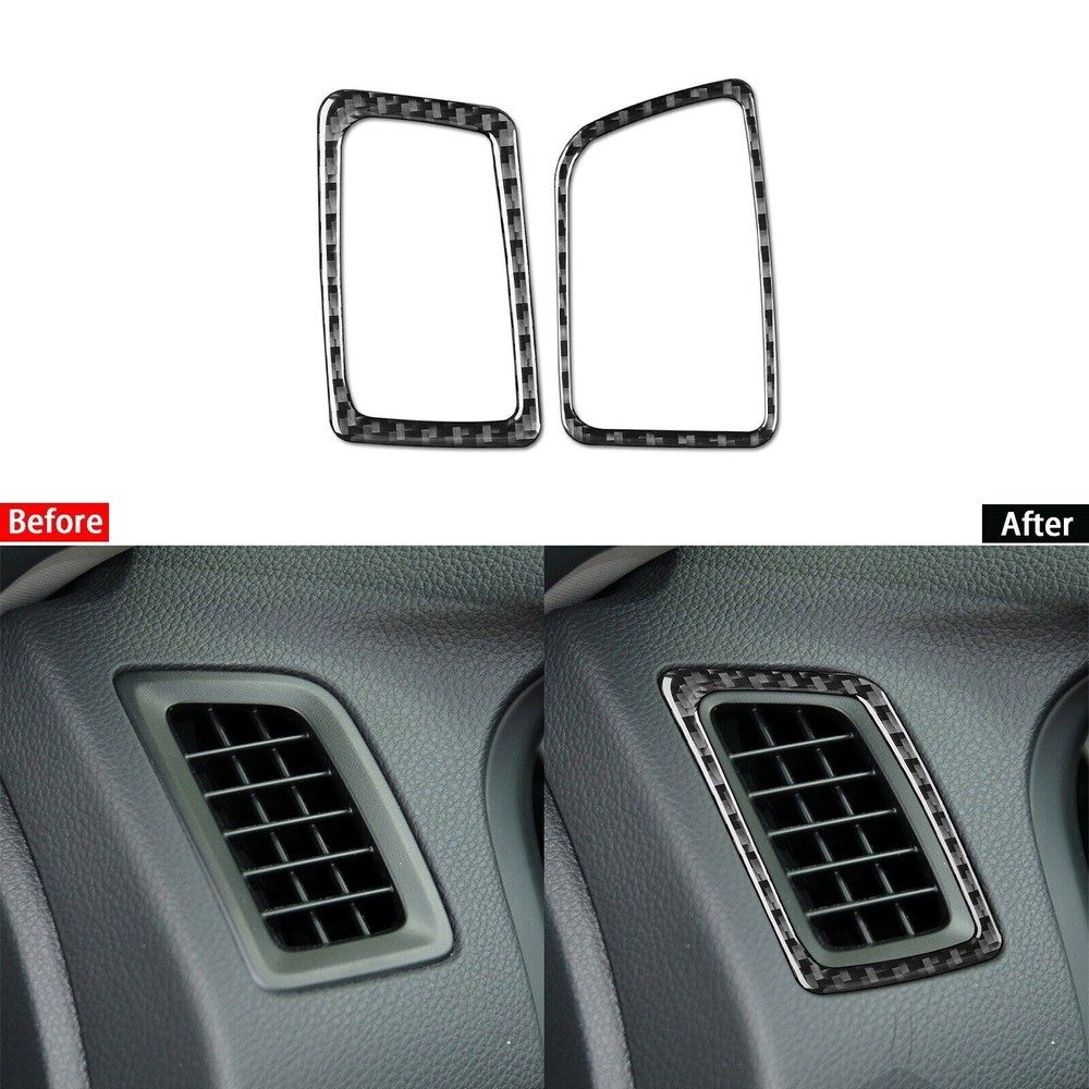Real Carbon Fiber Dashboard Side Air Vent Outlet Cover For Honda Accord 2014-17