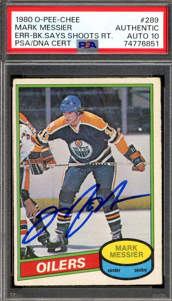 Mark Messier Gem Mint 10 PSA DNA Signed 1980 O-Pee-Chee Rookie Autograph