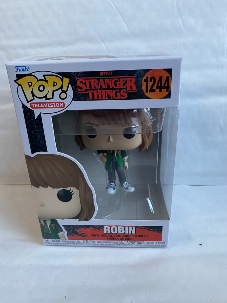 BNIB FUNKO POP VINYL #1244 ROBIN FIGURE NETFLIX STRANGER THINGS TELEVISION