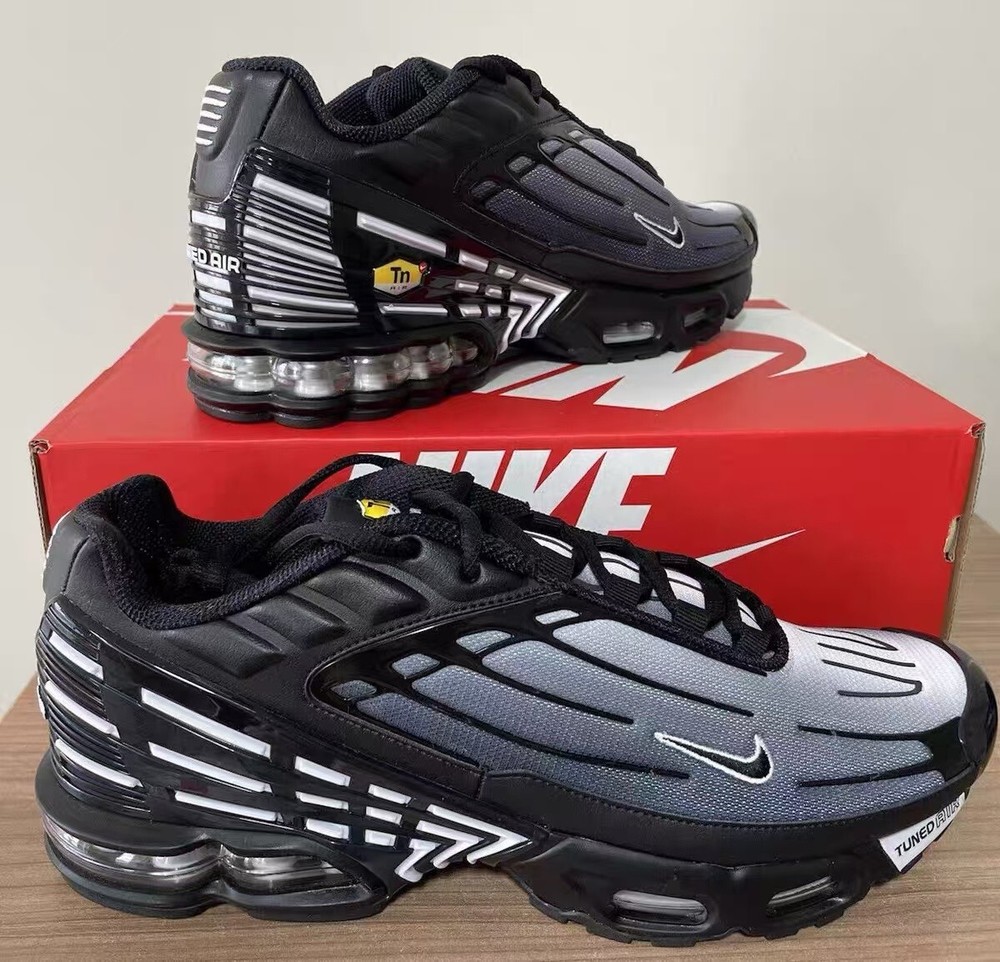 Men's Shoes Nike Air Max Plus TN 3 Gray Low Top Running Shoes Multi-Size New