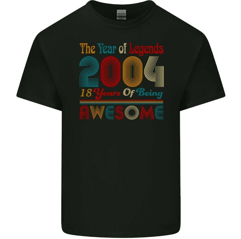 20th Birthday T-Shirt 2004 Mens Funny Year OF LEGENDS 20 Year Old Being Awesome