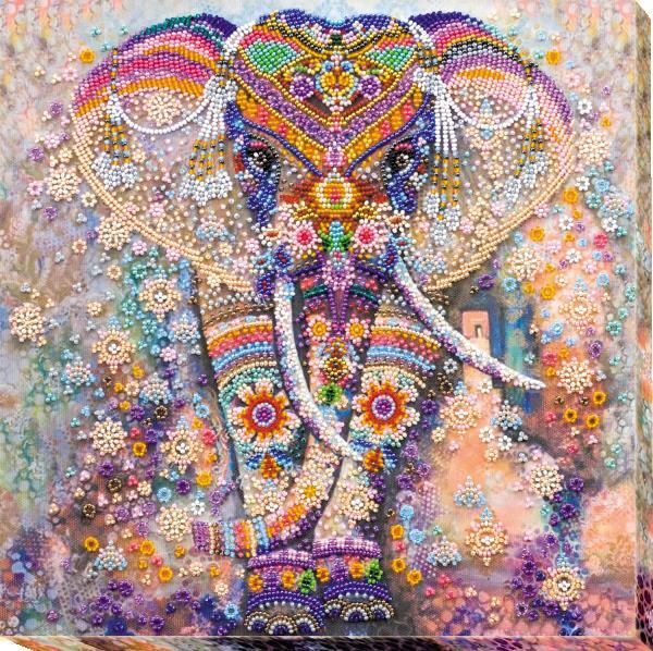 Bead embroidery kit Miracle of India needlework kit Art canvas beadwork pattern