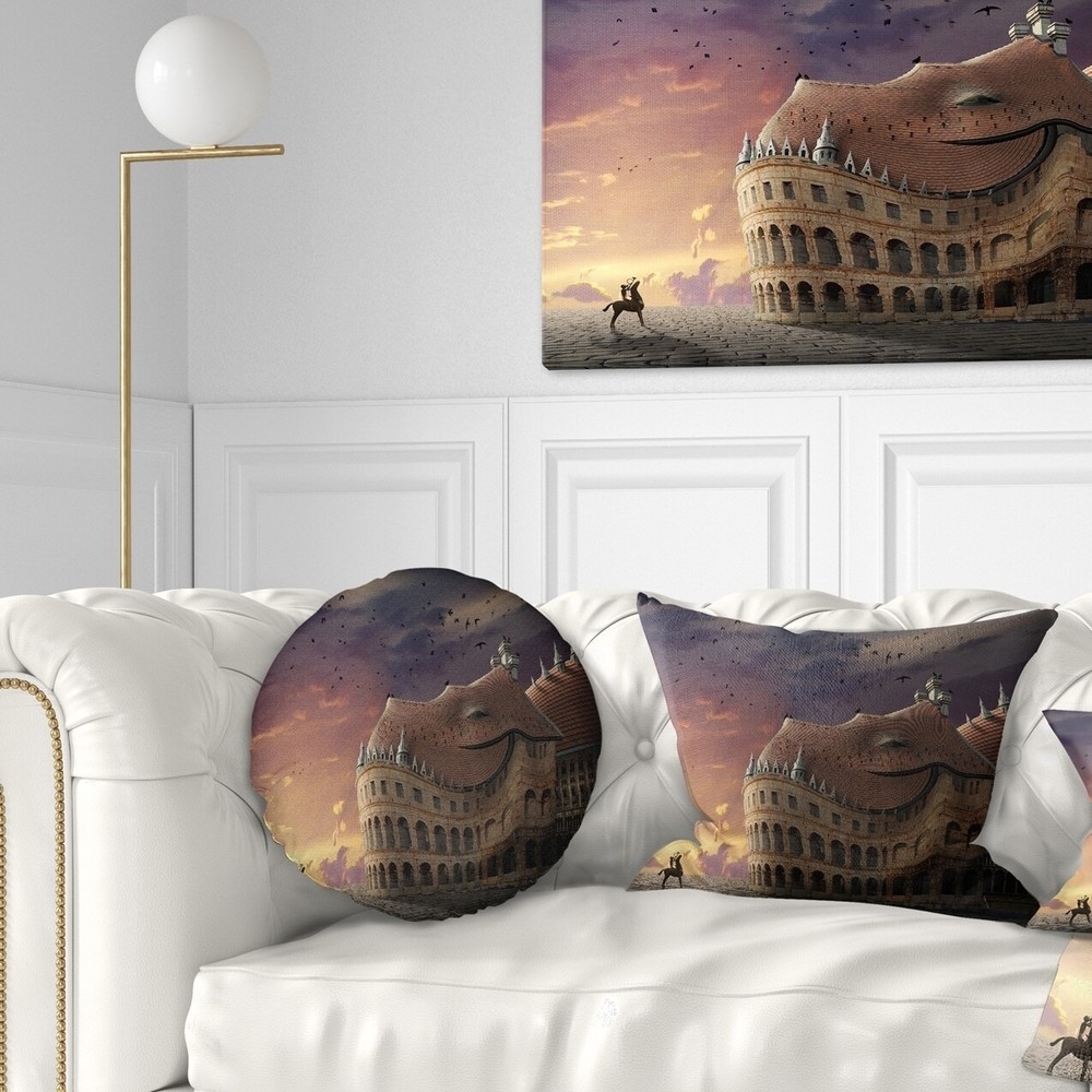 Designart 'Wake Up Dragon Collage' Landscape Printed Throw
