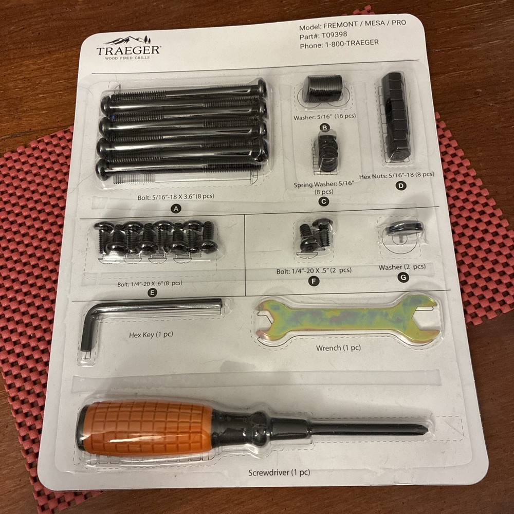 Traeger pellet Grill Pro Hardware & Tool Kit - Complete OEM Set