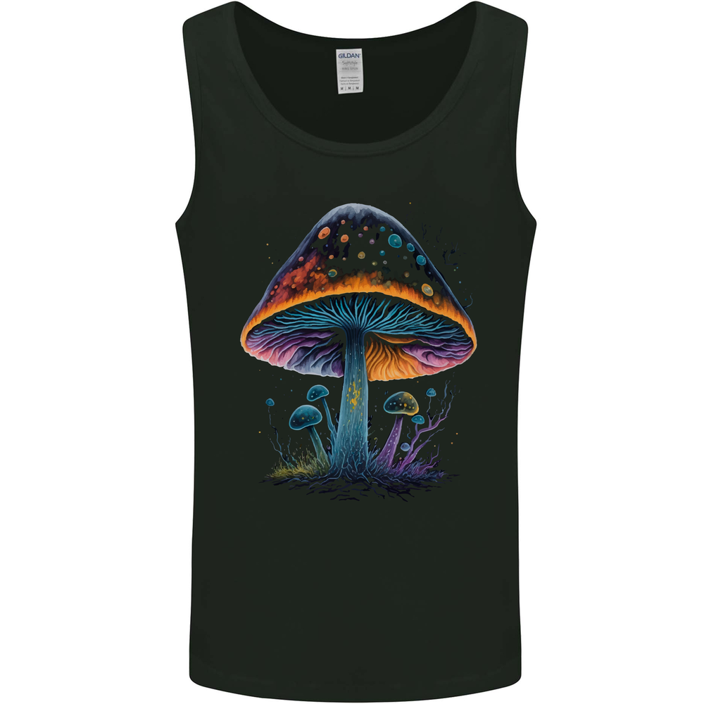 Psychedelic Magic Mushroom LSD Trippy Mens Vest Tank Top